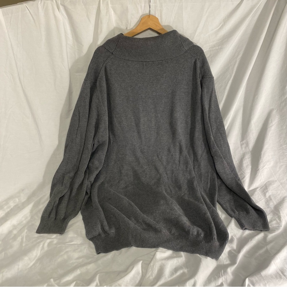 Oak Hill Grey Cowl Neck Men's Sweater - Picture 3 of 4